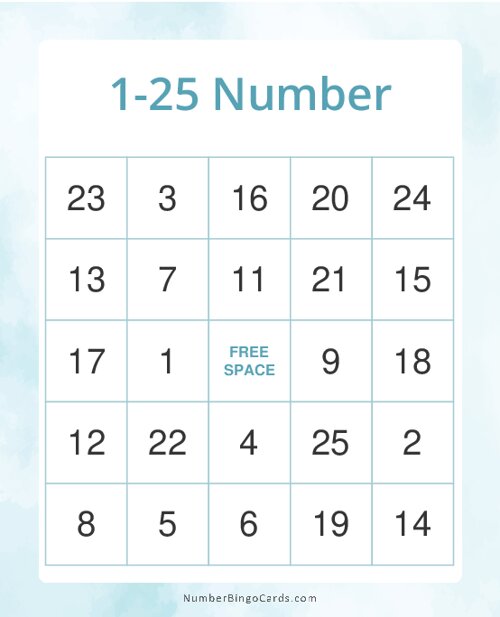 1-25 Bingo