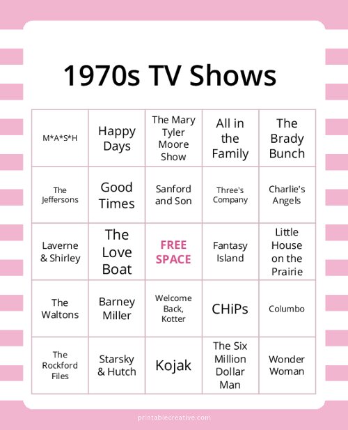 1970s TV show Bingo