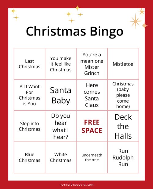 Christmas Bingo