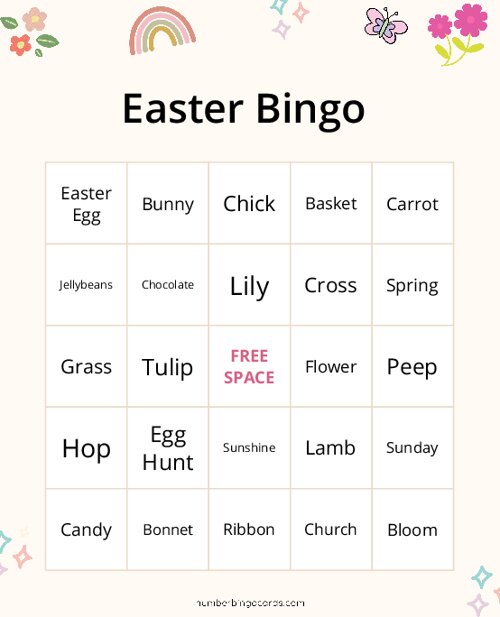 Easter Bingo