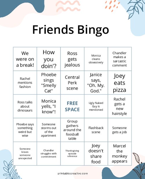 Friends Bingo