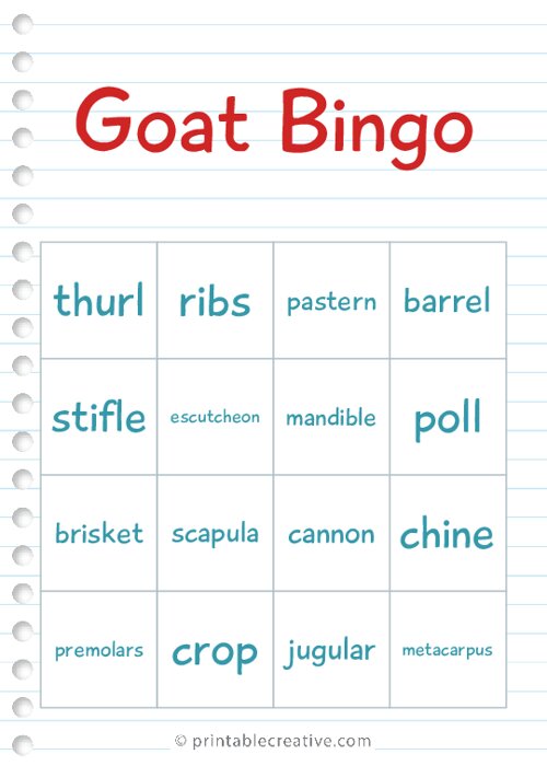 Goat Bingo