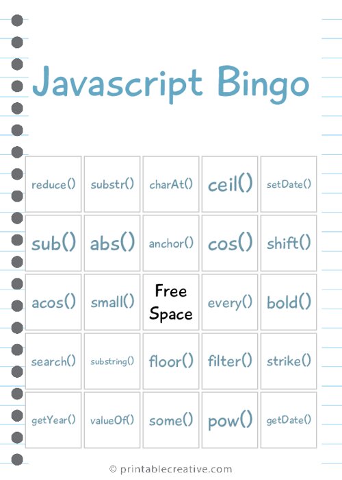 Javascript Bingo