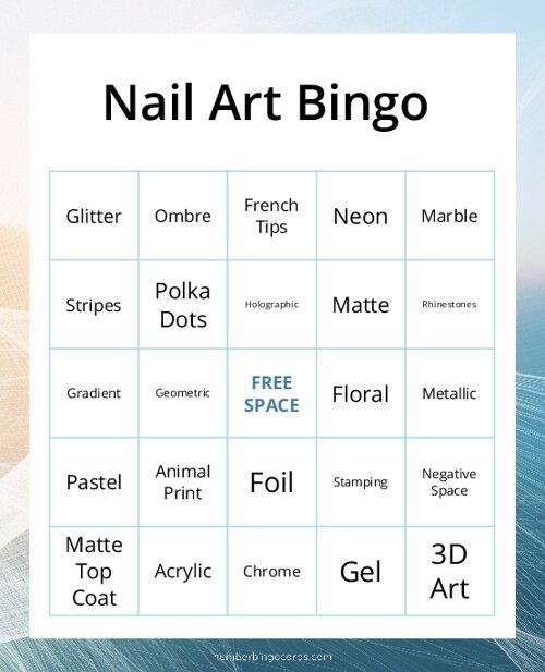 Nail Art Bingo
