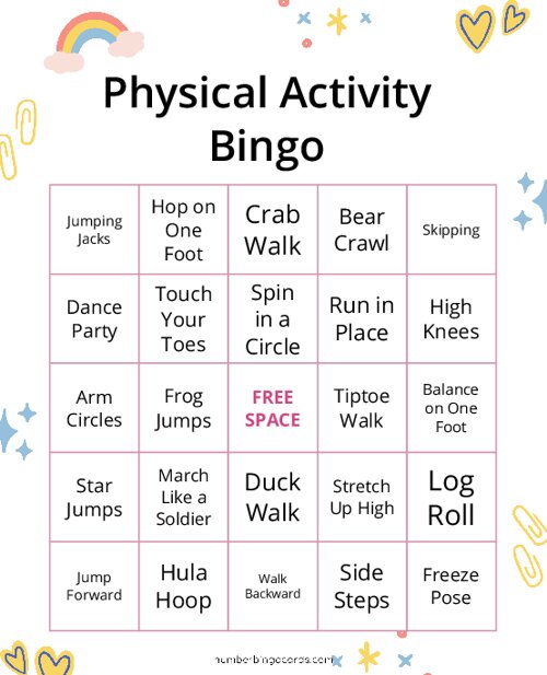 Physical Activity Bingo