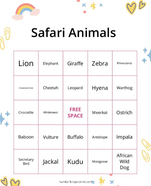 Safari Animals