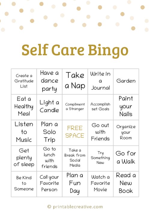 Self Care Bingo