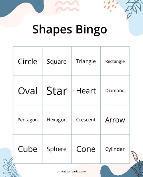 Shapes Bingo