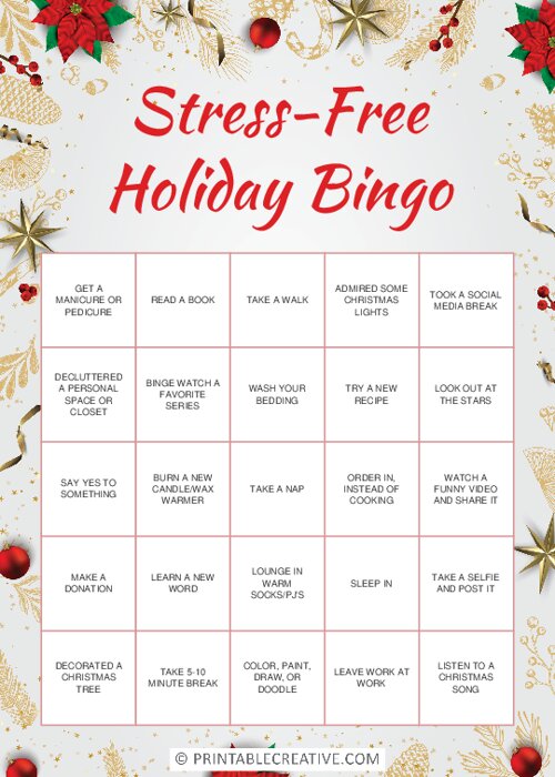 Stress-Free Holiday Bingo