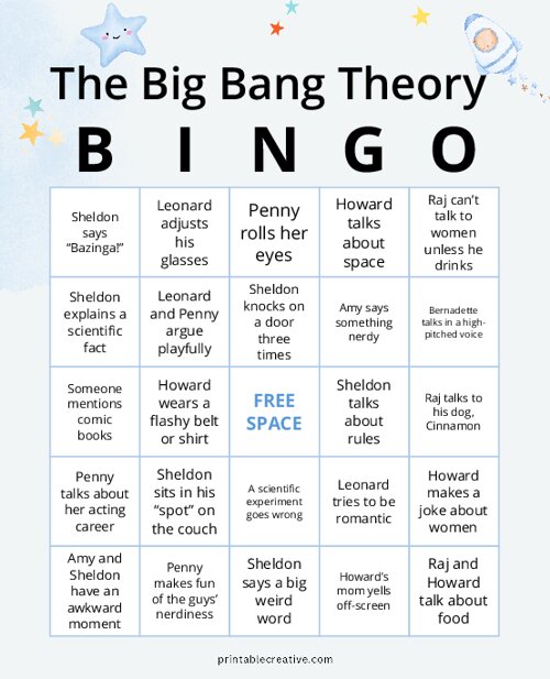 The Big Bang Theory Bingo