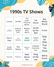 1990s TV Shows Bingo