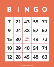 75 Number Bingo