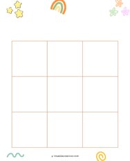 3x3 Blank Little Stars Bingo