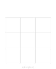3x3 Blank Minimalist Bingo