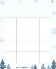 4x4 Blank Winter Wonderland Bingo