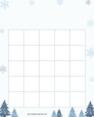 5x5 Blank Winter Wonderland Bingo