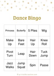 Dance Bingo