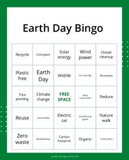 Earth Day Bingo