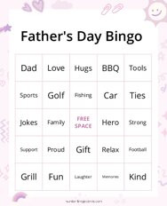 Fathers Day Bingo
