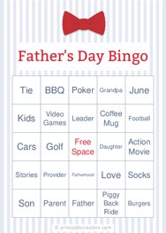 Fathers Day Bingo