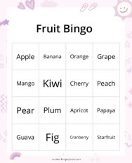Fruit Bingo