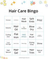 Hair Care Bingo