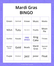 Mardi Gras Bingo
