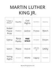 Martin Luther King Jr. Bingo