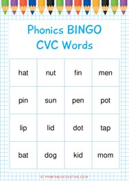 Phonics BINGO|CVC Words