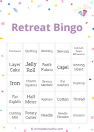 Retreat Bingo