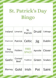 St. Patricks Day Bingo