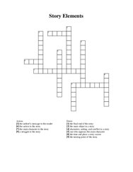 Story Elements Crossword Puzzle