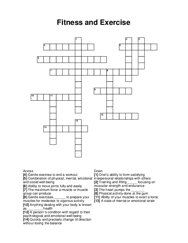 Fitness and Exercise Word Scramble Puzzle