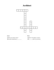Architect Crossword Puzzle