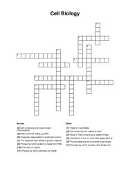 Cell Biology Crossword Puzzle
