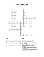 Cell Theory #2 Crossword Puzzle