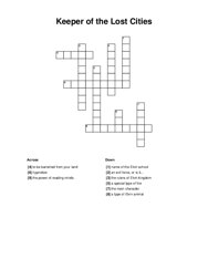 Keeper of the Lost Cities Word Scramble Puzzle