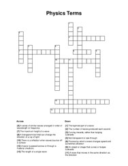 Physics Terms Crossword Puzzle