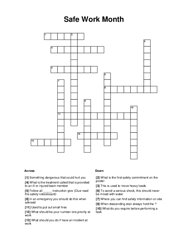 Safe Work Month Word Scramble Puzzle