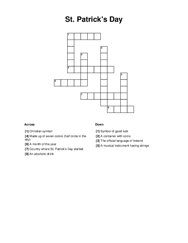 St. Patricks Day Crossword Puzzle