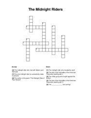 The Midnight Riders Word Scramble Puzzle