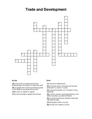 Trade and Development Crossword Puzzle
