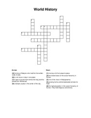 World History Word Scramble Puzzle