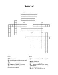 Carnival Crossword Puzzle