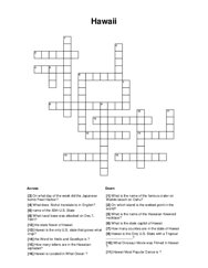 Hawaii Word Scramble Puzzle