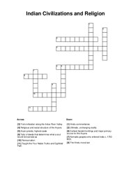 Indian Civilizations and Religion Word Scramble Puzzle