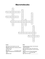 Macromolecules Crossword Puzzle
