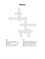 Melody Crossword Puzzle