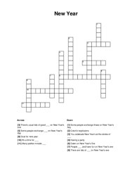 New Year Word Scramble Puzzle
