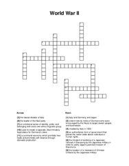 World War II Crossword Puzzle